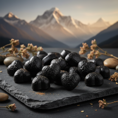 Gomitas de Shilajit puro del Himalaya, suplemento natural en forma de corazón